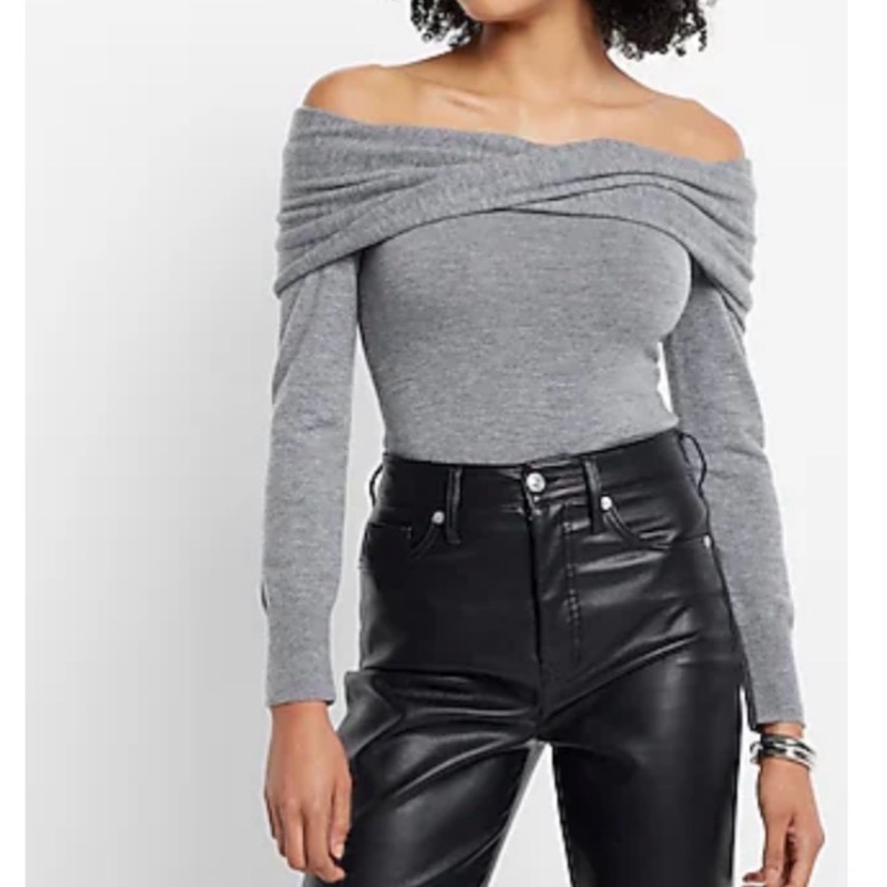 Express NWT off the shoulder long sleeve bodysuit